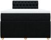 vidaXL Boxspringbett mit Matratze Schwarz 120x200 cm Stoff 3287432 Bild 4