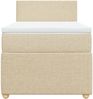vidaXL Boxspringbett mit Matratze Creme 100x200 cm Stoff 3287365 Bild 4