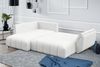 AX LIVING Couch mit Bettfunktion Corleone weiße Eckcouch in L Form Bild 4
