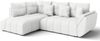 AX LIVING Couch mit Bettfunktion Corleone weiße Eckcouch in L Form Bild 2