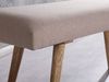 Sitzbank Bank SABO Massivholz- Stoff Beige 117x38x51cm Bild 4