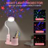Ophy LED Schreibtischlampe 2-in-1 LED Schreibtischlampe mit Stifthalter – dimmbar, Farbwechsel, verstellbar, mit Projektion – mehrere Helligkeiten Bild 3