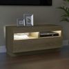 vidaXL TV-Schrank mit LED-Leuchten Sonoma-Eiche 80x35x40 cm 804448 Bild 5