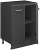 Küchenschrank für Dachschrägen R-Line Anthrazit Hochglanz 60 cm ohne Schräge mit 2 Türen Vicco Bild 3