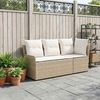 vidaXL Gartenarmsessel mit Ecksofa 2 Stück Beige und Creme PE-Rattan 42025373 Bild 3