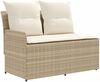 vidaXL Gartenarmsessel mit Ecksofa 2 Stück Beige und Creme PE-Rattan 42025373 Bild 5