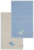 Sterntaler Kinderhandtuch 2er Pack Dino Rexi - Handtücher Set aus saugfähiger Baumwolle angenehm auf der Haut - Kinder Handtücher mit edlen Webkanten und Applikation, blau Bild 5