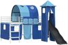 vidaXL Kinderloftbett Uni Weiß und Blau 107 x 203 cm Metall 42020905 Bild 4