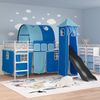 vidaXL Kinderloftbett Uni Weiß und Blau 107 x 203 cm Metall 42020905 Bild 3