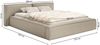 Selsey 'Tilves Low'Polsterbett 200x200 mit Bettkasten und Lattenrost, Chenille, beige Bild 5