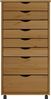 vidaXL Rollschrank mit Schubladen MOSS Honigbraun Massivholz Kiefer 355897 Bild 4