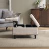 Aufbewahrungsbank mit Deckel, Beige, 75x75x41 cm, bis 130 kg Bild 3