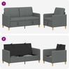 vidaXL Sofa Set mit Stauraum 2 pcs Dunkelgrau Polyester 3429177 Bild 4