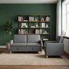 vidaXL Sofa Set mit Stauraum 2 pcs Dunkelgrau Polyester 3429177 Bild 3