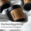 MiaMio Espressotasse ohne Henkel mit Holzmanschette, 100 ml, Schwarz, 4-tlg, Keramik Bild 3