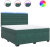 vidaXL Boxspringbett mit Matratze Dunkelgrün 200x200 cm Samt 3293317 Bild 2