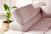 KAWOLA Sofa NEVADA Ecksofa Feincord rosa Recamiere links 70 x 215 x 319 cm Bild 4