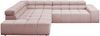 KAWOLA Sofa NEVADA Ecksofa Feincord rosa Recamiere links 70 x 215 x 319 cm Bild 5