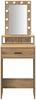 vidaXL Schminktisch mit Speicher Braun 50 x 41 x 140 cm Holzwerkstoff 865162 Bild 5