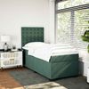 vidaXL Boxspringbett mit Matratze Dunkelgrün 90x190 cm Samt 3293101 Bild 4