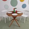 Ragaba Runder ausziehbarer Esstisch Ø 90 cm Esche & MDF Eschenholzfurnier Eichenbeize Bild 3