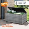 Casaria Auflagenbox Poly Rattan Rollbar Garten Box Grau Bild 2