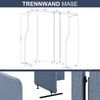 Akustik-Trennwand mit Schalldämmung SADIE - 145x260x1,8cm Blau | Stellwand Büro Raumteiler Office-Akustikwand Sichtschutz freistehend Bild 2