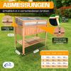 Coemo Hochbeet Kräuterbeet Holz mit Pflanzvlies 90 x 60 x 120 cm Bild 4