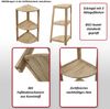 Eckregal HWC-K44, Regal Standregal Wohnregal, 3 Ablagen, 80x37x37cm MDF aus Paulownia ~ shabby weiß Bild 2