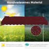 Klemmmarkise 300 cm breit Balkonmarkise ohne Bohren UV-beständig höhenverstellbar Weinrot Bild 5