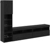 TV-Wandmöbel,TV-Wandgeräte mit LED 4 pcs Schwarz Eichen-Optik Holzwerkstoff Bild 2