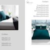 Einfarbige Wendebettwäsche 100% Baumwolle Satin mit Reißverschluss für Einzel- und Doppelbett Petrol/Anthrazit 200 x 220 cm + 2x 80 x 80 cm Bild 5