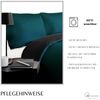 Einfarbige Wendebettwäsche 100% Baumwolle Satin mit Reißverschluss für Einzel- und Doppelbett Petrol/Anthrazit 200 x 220 cm + 2x 80 x 80 cm Bild 4