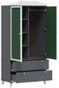 vidaXL Kreidetafel Kleiderschrank ROROS Grau und Weiß 90 x 45 x 180 cm 42003037 Bild 5