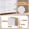 DUMOS Esszimmerstühle 6er Set, Elegant und Schön Modern Stühle Esszimmer, Pu-Leder Gepolstert küchenstühle, Esszimmerstuhl Geeignet für Küche, Wohnzimmer, Schlafzimmer (Grau) Bild 4