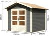 Karibu Gartenhaus 28mm Talkau 4 terragrau Bild 3