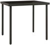 Gartentisch, Esstisch, Küchentisch Anthrazit 80 x 80 x 72 cm Glas und Stahl Bild 2