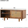 Merax Rattan Schuhschrank 104*40*48 cm mit 2 Türen mit verstellbare Ablage Walnussfarbe formschöner Schuhschrank für Flur, Wohn- und Schlafzimmer Bild 4