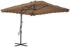 vidaXL Sonnenschirm mit Stahl-Mast 250x250 cm Taupe 44884 Bild 2