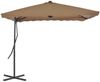 vidaXL Sonnenschirm mit Stahl-Mast 250x250 cm Taupe 44884 Bild 3