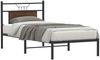 Einzelbettgestell Design für Erwachsene ohne Matratze Braun Eiche 90x190 cm Holzwerkstoff d4187e Bild 2