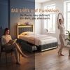 Furnishings Home Polsterbett LED Doppelbett Stauraumbett mit Kopfteil und 4 Schubladen (Leinenmaterial Polsterbett mit RGB Beleuchtung), mit Lattenrost und Ladefunktion, mit Komforthöhe, Leises Design Bett Bild 2