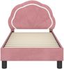 vidaXL Kinderbettgestell mit Kopfteil Rosa 70 x 140 cm Samt 42010897 Bild 5