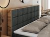 Boxspringbett mit Kopfteil und Topper, Polsterbett - ALBERO 1 - 180 x 200 cm - Dunkelgrau Stoff - H4 Bild 4