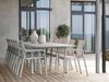 Gartenstuhl Delia aus Textilene und Aluminium, modern, hellgrau/off-white, stapelbar Bild 2