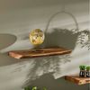 alesvelt Wandregal EDGE NATURE Schwebendes Massivholz-Regal mit echter Baumkante, 60 x 20 x 4 cm, Akazienholz Bild 2
