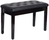 HOMCOM Klavierbank traditionellen Flurbank im Landhausstil kosmetischer Hocker Stauraum (Hocker, 1-St, Klavierhocker), Gummiholz Kunstleder Schwarz 76 x 36 x 50 cm Bild 2