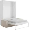 Vente-unique - BEGANIO Bett Holz, Platte Weiß - B 123 cm239,2 cm x H 225 cm x L 180 cm Bild 2