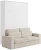 Vente-unique - BEGANIO Bett Holz, Platte Weiß - B 123 cm239,2 cm x H 225 cm x L 180 cm Bild 4