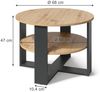 Couchtisch Romeo Anthrazit/Artisan-Eiche 68x68 cm Vicco Bild 2